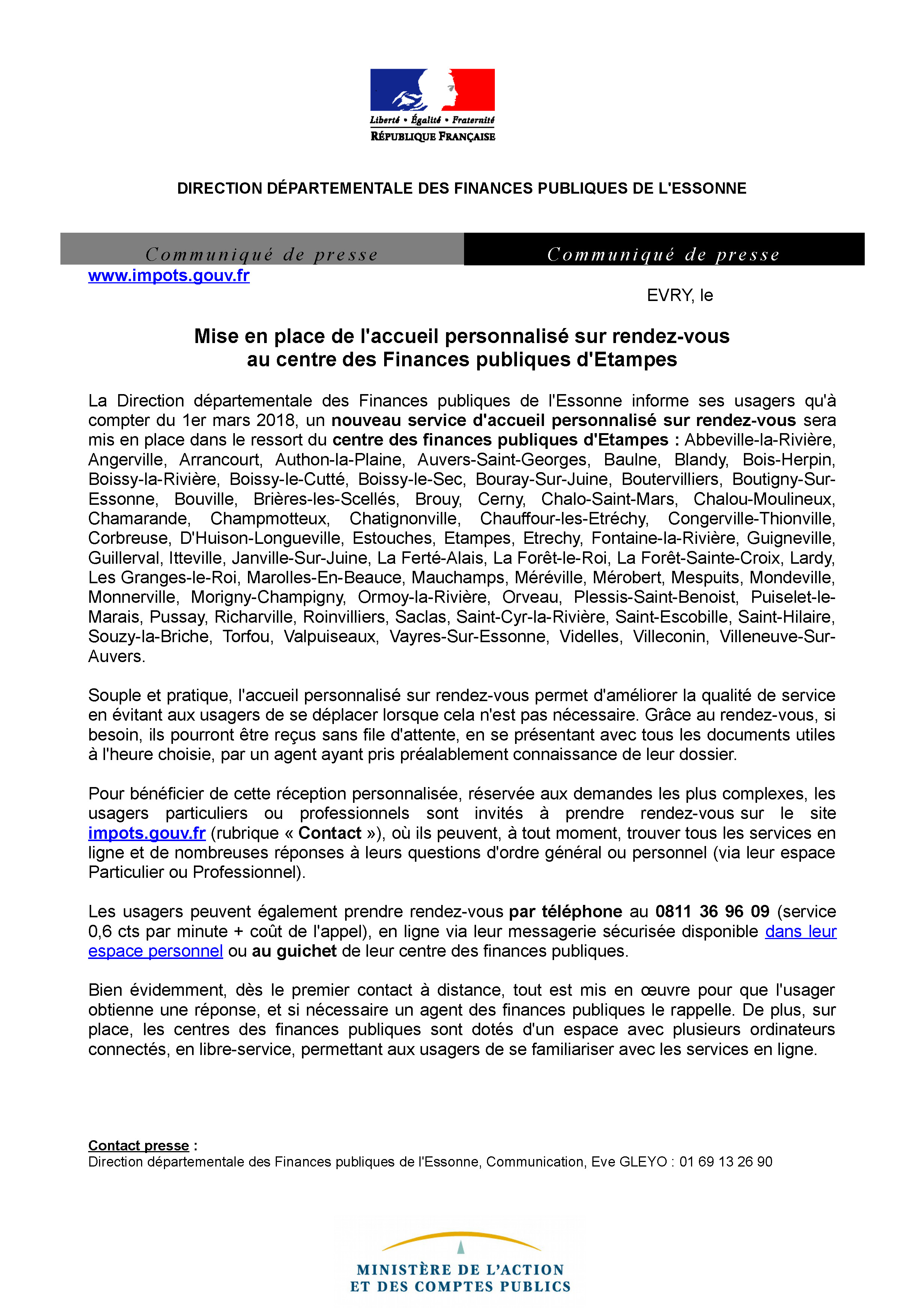 impots prendre rendez vous